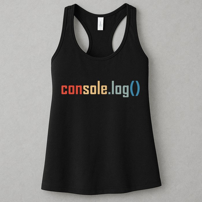 Programming Code Console Log Javascript Debugging Programmer Womens Tank Top