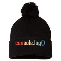 Programming Code Console Log Javascript Debugging Programmer Pom Pom 12in Knit Beanie