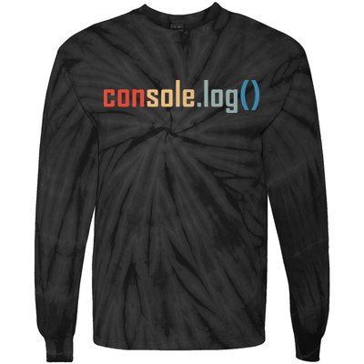 Programming Code Console Log Javascript Debugging Programmer Tie-Dye Long Sleeve Shirt