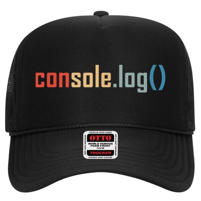 Programming Code Console Log Javascript Debugging Programmer Trucker Hat