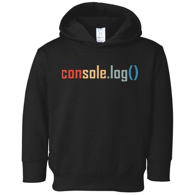 Programming Code Console Log Javascript Debugging Programmer Toddler Hoodie