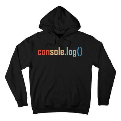 Programming Code Console Log Javascript Debugging Programmer Tall Hoodie