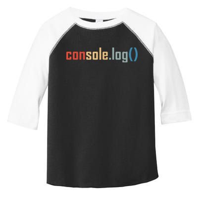 Programming Code Console Log Javascript Debugging Programmer Toddler Fine Jersey T-Shirt