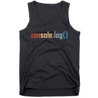 Programming Code Console Log Javascript Debugging Programmer Tank Top