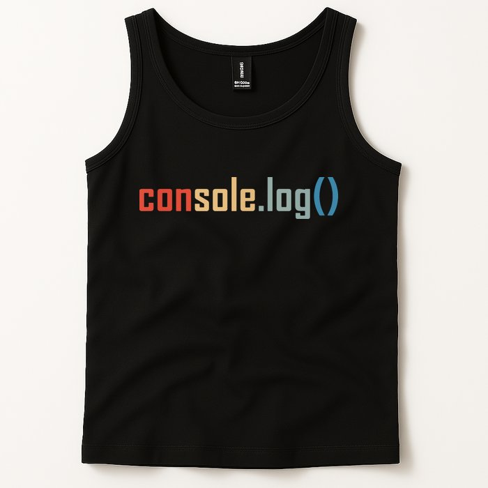 Programming Code Console Log Javascript Debugging Programmer Tank Top