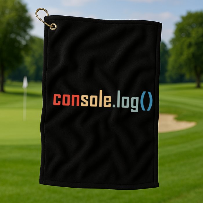 Programming Code Console Log Javascript Debugging Programmer Golf Towel