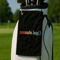 Programming Code Console Log Javascript Debugging Programmer Golf Towel