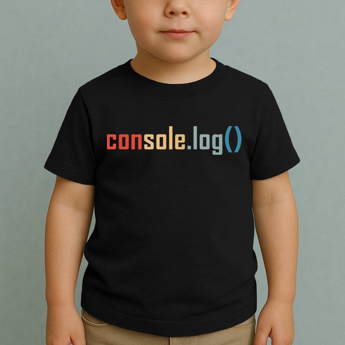 Programming Code Console Log Javascript Debugging Programmer Toddler T-Shirt