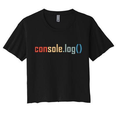 Programming Code Console Log Javascript Debugging Programmer Crop Top