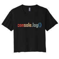 Programming Code Console Log Javascript Debugging Programmer Crop Top