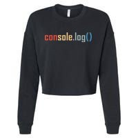 Programming Code Console Log Javascript Debugging Programmer Cropped Pullover Crew