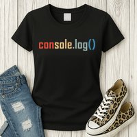 Programming Code Console Log Javascript Debugging Programmer Womens T-Shirt