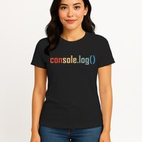Programming Code Console Log Javascript Debugging Programmer Womens T-Shirt