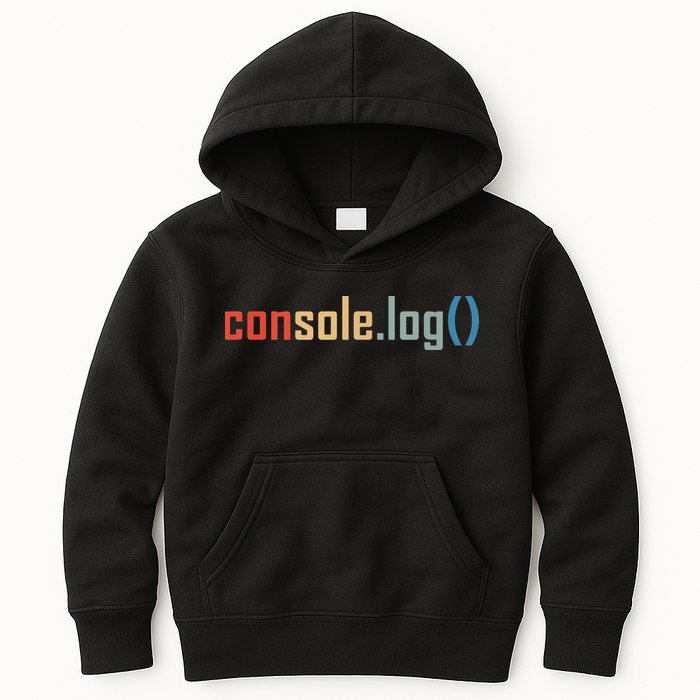 Programming Code Console Log Javascript Debugging Programmer Kids Hoodie