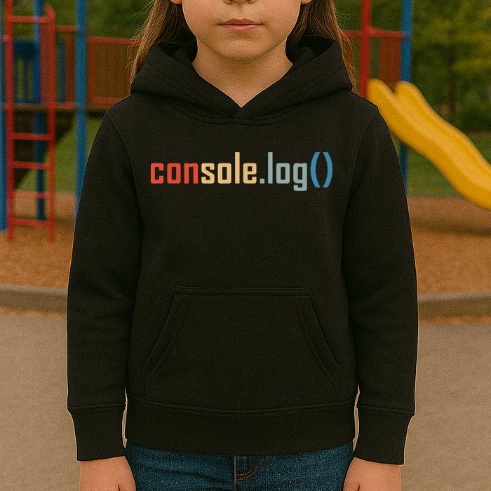 Programming Code Console Log Javascript Debugging Programmer Kids Hoodie