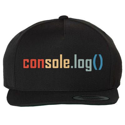 Programming Code Console Log Javascript Debugging Programmer Wool Snapback Cap