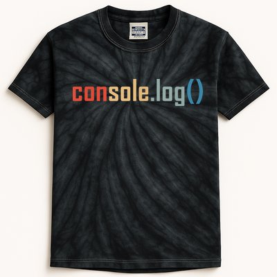 Programming Code Console Log Javascript Debugging Programmer Kids Tie-Dye T-Shirt