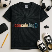 Programming Code Console Log Javascript Debugging Programmer Kids Tie-Dye T-Shirt
