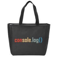 Programming Code Console Log Javascript Debugging Programmer Zip Tote Bag
