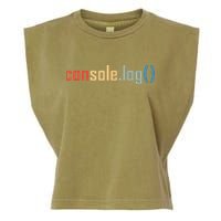 Programming Code Console Log Javascript Debugging Programmer Garment-Dyed Women's Muscle Tee