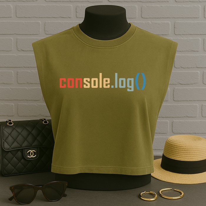 Programming Code Console Log Javascript Debugging Programmer Garment-Dyed Women's Muscle Tee