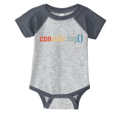 Programming Code Console Log Javascript Debugging Programmer Infant Baby Jersey Bodysuit