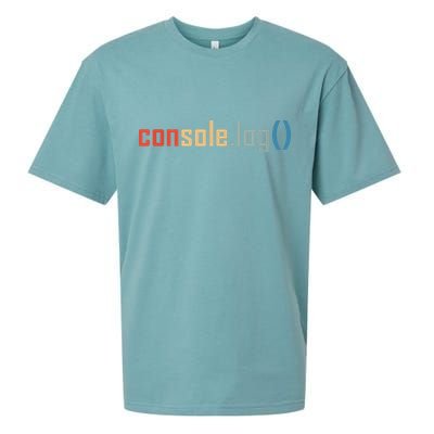 Programming Code Console Log Javascript Debugging Programmer Sueded Cloud Jersey T-Shirt