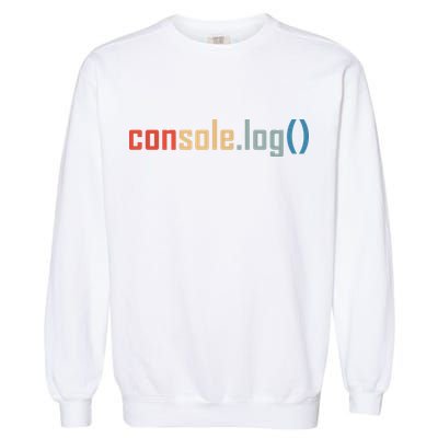 Programming Code Console Log Javascript Debugging Programmer Garment-Dyed Sweatshirt