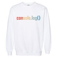 Programming Code Console Log Javascript Debugging Programmer Garment-Dyed Sweatshirt