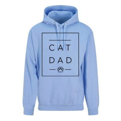 Proud Cat Dad Gift Cool Cat Dad Paw Print Unisex Surf Hoodie