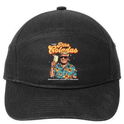 Pina Coladas Donald Trump Summer Vacation Hawaii Beach Funny 7-Panel Snapback Hat