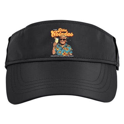 Pina Coladas Donald Trump Summer Vacation Hawaii Beach Funny Adult Drive Performance Visor