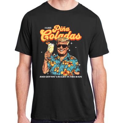 Pina Coladas Donald Trump Summer Vacation Hawaii Beach Funny Adult ChromaSoft Performance T-Shirt