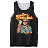 Pina Coladas Donald Trump Summer Vacation Hawaii Beach Funny Mesh Reversible Basketball Jersey Tank