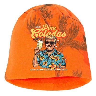 Pina Coladas Donald Trump Summer Vacation Hawaii Beach Funny Kati - Camo Knit Beanie