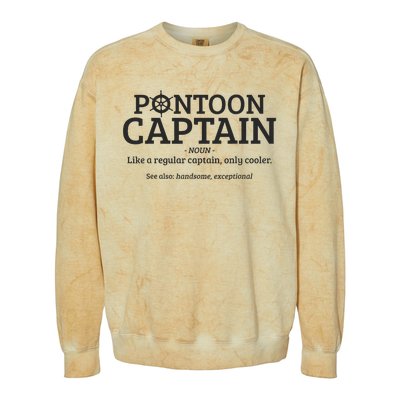 Pontoon Captain Definition Colorblast Crewneck Sweatshirt