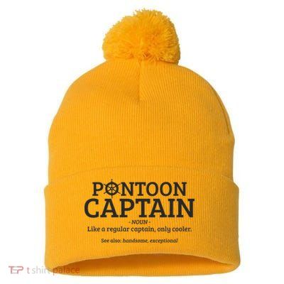 Pontoon Captain Definition Pom Pom 12in Knit Beanie