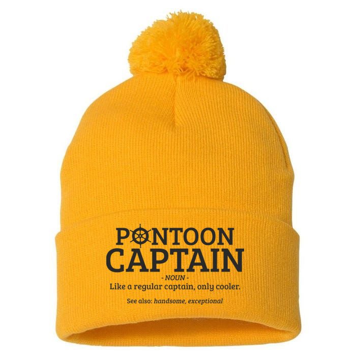 Pontoon Captain Definition Pom Pom 12in Knit Beanie