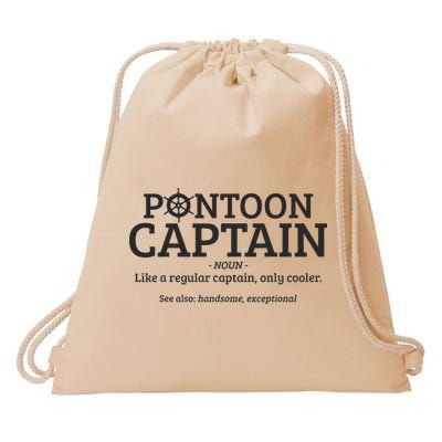 Pontoon Captain Definition Drawstring Bag