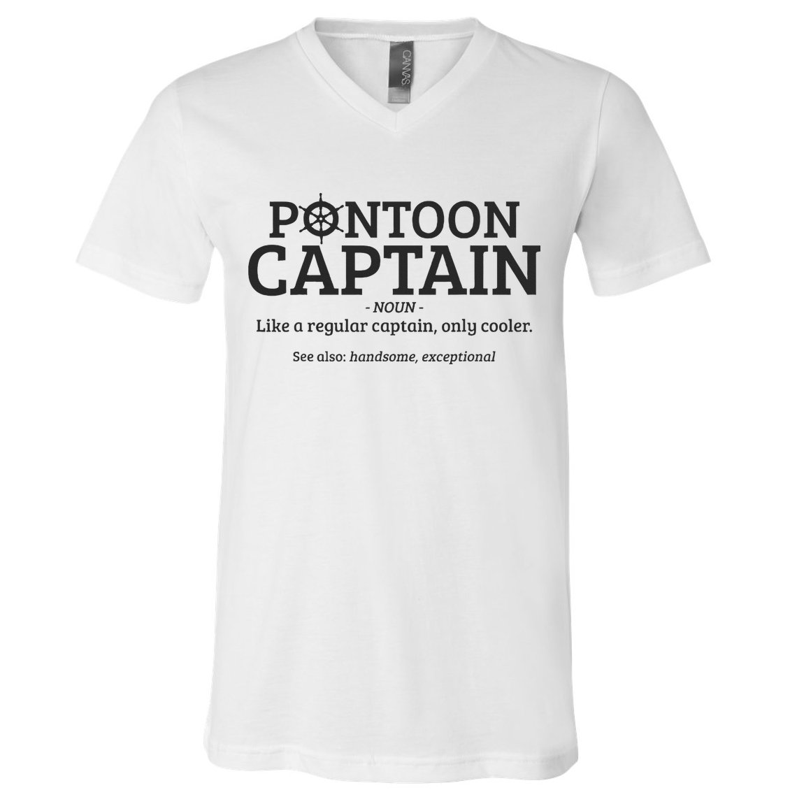 Pontoon Captain Definition V-Neck T-Shirt