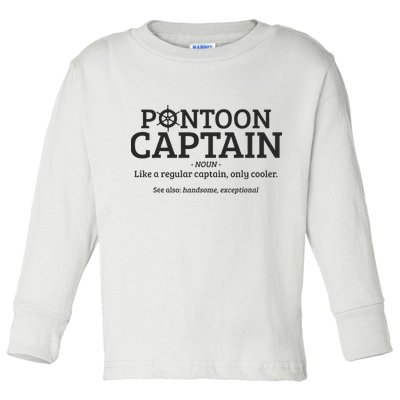 Pontoon Captain Definition Toddler Long Sleeve Shirt