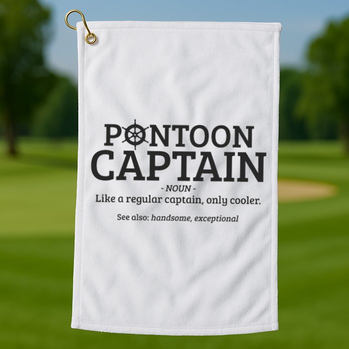 Pontoon Captain Definition Golf Towel