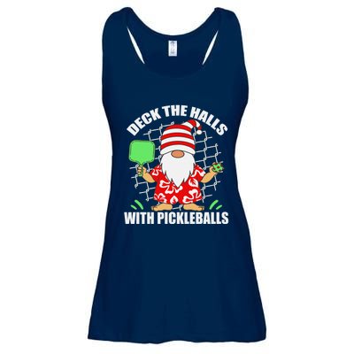 Pickleball Christmas Deck The Halls With Pickleballs Santa Ladies Essential Flowy Tank