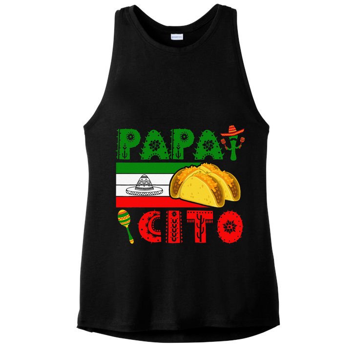 Papacito Cinco De May Mexican Hat Ladies PosiCharge Tri-Blend Wicking Tank