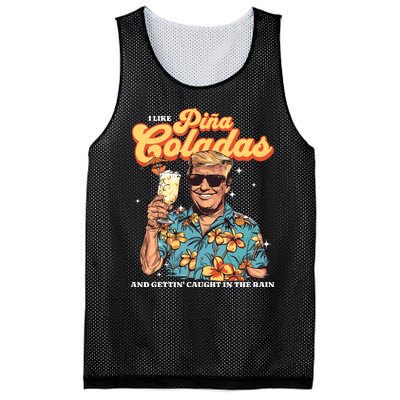 Pina Coladas Donald Trump Summer Vacation Hawaii Beach Funny Mesh Reversible Basketball Jersey Tank