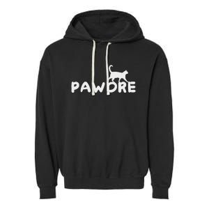 Pawdre Cat Dad Cute FatherS Day Design Garment-Dyed Fleece Hoodie