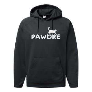 Pawdre Cat Dad Cute FatherS Day Design Performance Fleece Hoodie