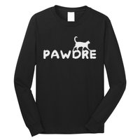 Pawdre Cat Dad Cute FatherS Day Design Long Sleeve Shirt