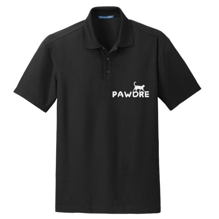 Pawdre Cat Dad Cute FatherS Day Design Dry Zone Grid Polo