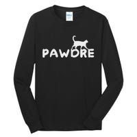 Pawdre Cat Dad Cute FatherS Day Design Tall Long Sleeve T-Shirt